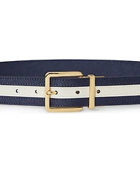 Lauren Ralph Women's Two-Tone Reversible Crosshatch Belt