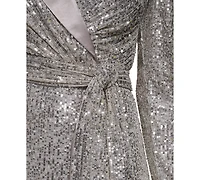 Eliza J Women's Social Sequin V-Neck Dress