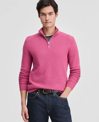 Michael Kors Men's Mouline Texture Quarter-Zip Sweater
