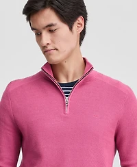 Michael Kors Men's Mouline Texture Quarter-Zip Sweater