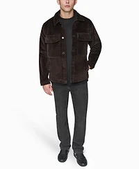Karl Lagerfeld Paris Men's Corduroy Collared Shirt Jacket