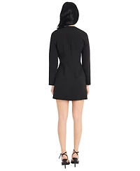 Donna Morgan Women's Long-Sleeve Crewneck Dress