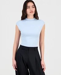 Bar Iii Women's Short-Sleeve Side-Ruched Top, Macy's Exclusive