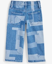 Epic Threads Girls Toddler 2T-4T Olivia Patch Wide-Leg Cropped Jeans, Macy's Exclusive