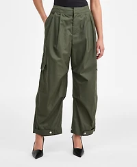Bar Iii Women's Olive Barrel-Leg Pants, Macy's Exclusive