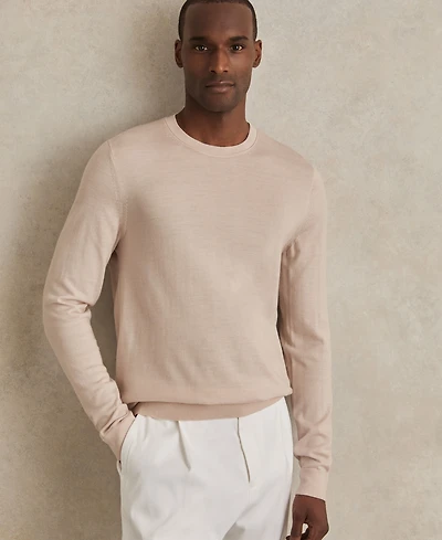 Reiss Men's Merino Wool Crew Neck Sweater