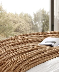 Eddie Bauer Mountain Valley Ribbed Plush Heated Blanket, King