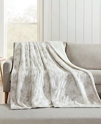 Laura Ashley Wistful Blooms Printed Plush Heated Blanket, Full