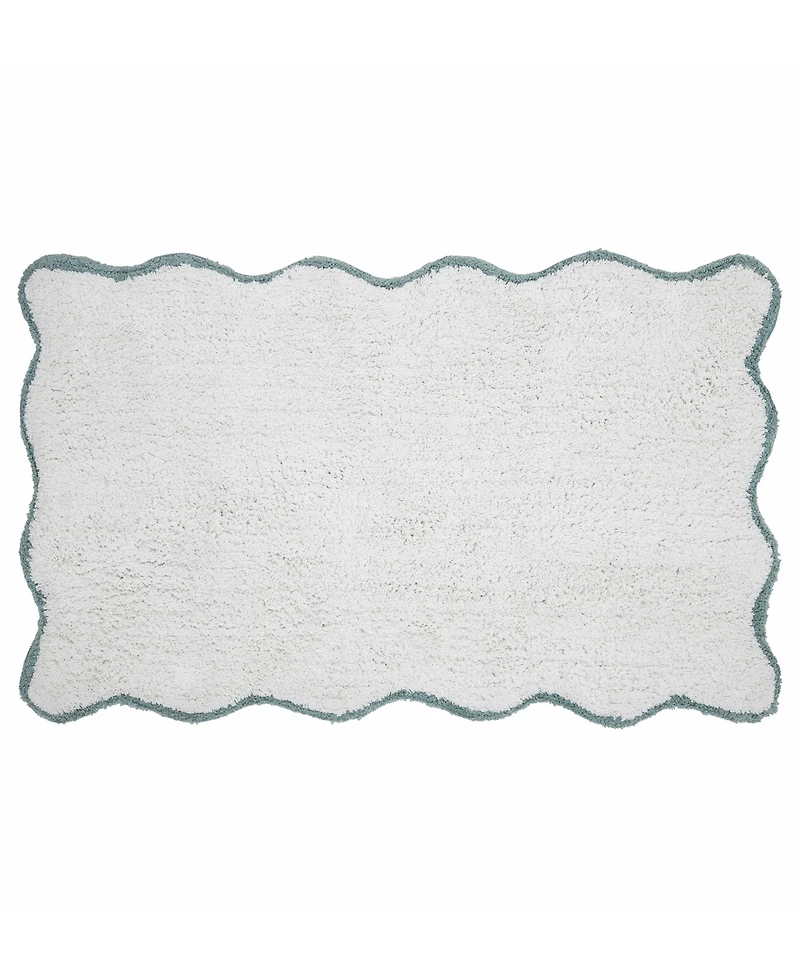 Vcny Home Scallop Cotton Bath Rug, 21" x 34"