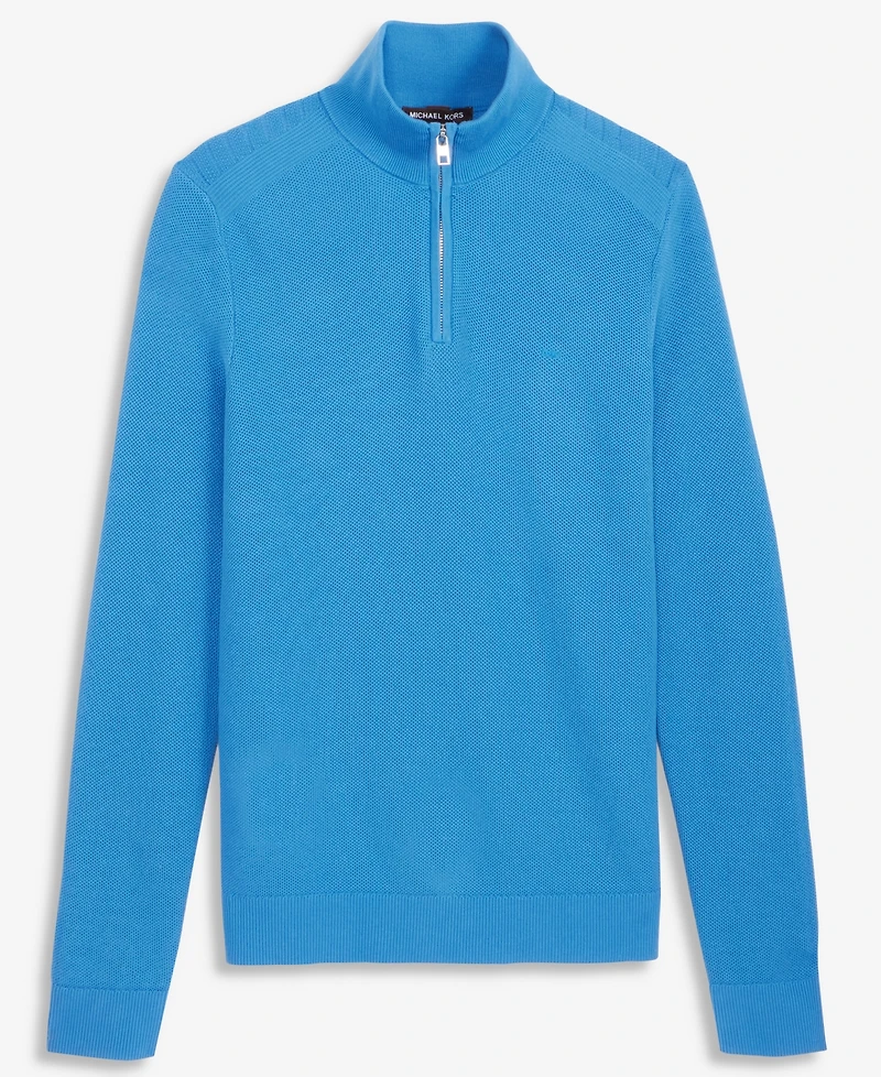 Michael Kors Men's Mouline Texture Quarter-Zip Sweater