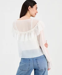 And Now This Women's Ruffled Chiffon Blouse, Macy's Exclusive