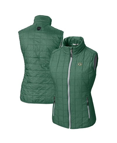 Cutter & Buck Women's Green Bay Packers Rainier PrimaLoft Eco Insulated Full-Zip Puffer Vest