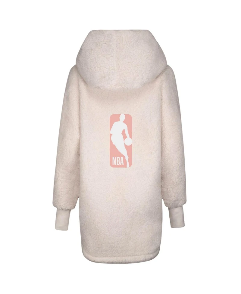 Jill Martin Men's and Women's Cream Nba Breast Cancer Awareness Oversized Hooded Lounger