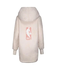 Jill Martin Men's and Women's Cream Nba Breast Cancer Awareness Oversized Hooded Lounger