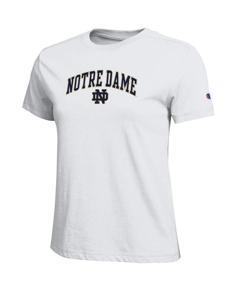 Champion Women's White Notre Dame Fighting Irish Arched Over Logo T-Shirt