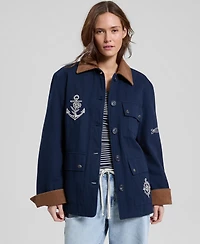And Now This Women's Embroidered Barn Jacket, Macy's Exclusive