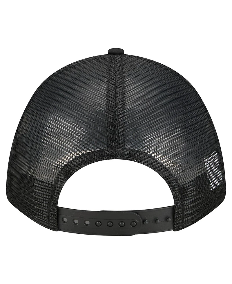 New Era Men's Black Las Vegas Raiders Gas Station 9FORTY A-Frame M-Crown Adjustable Trucker Hat