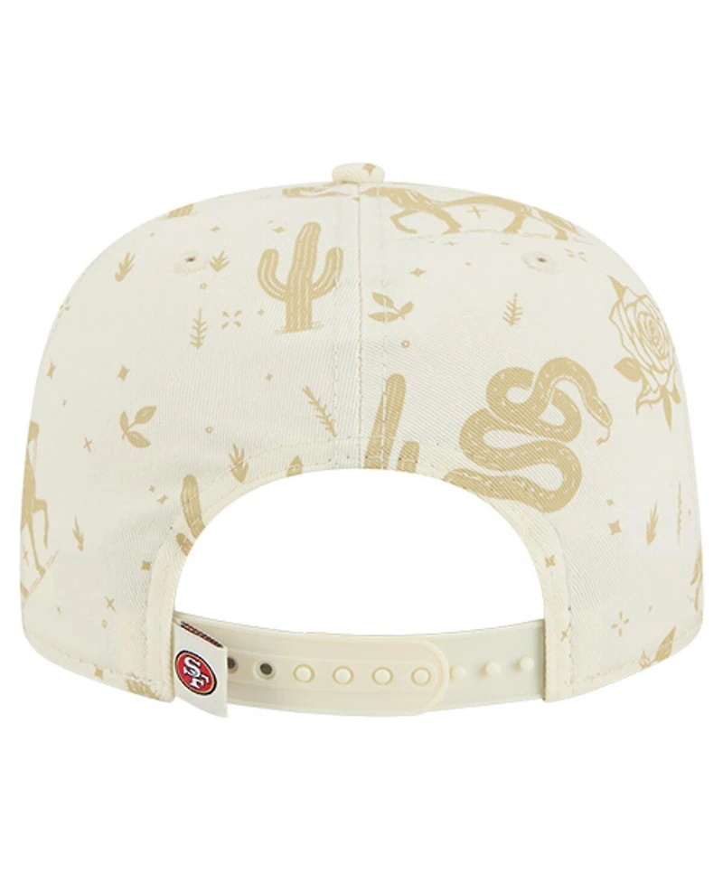 New Era Men's Cream San Francisco 49ers Desert Rose 19TWENTY Adjustable Hat