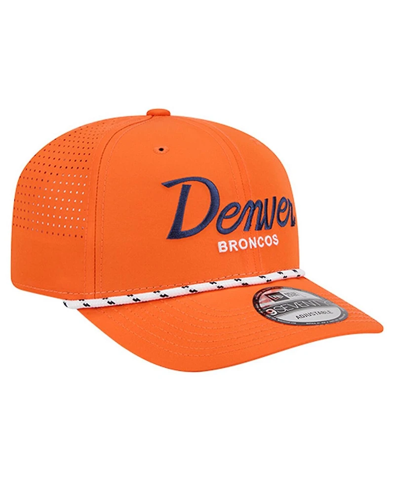 New Era Men's Orange Denver Broncos Script 9SEVENTY Adjustable Hat