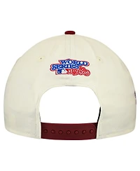 New Era Men's Cream/Red Philadelphia Phillies World Series 9FORTY M-Crown A-Frame Adjustable Hat