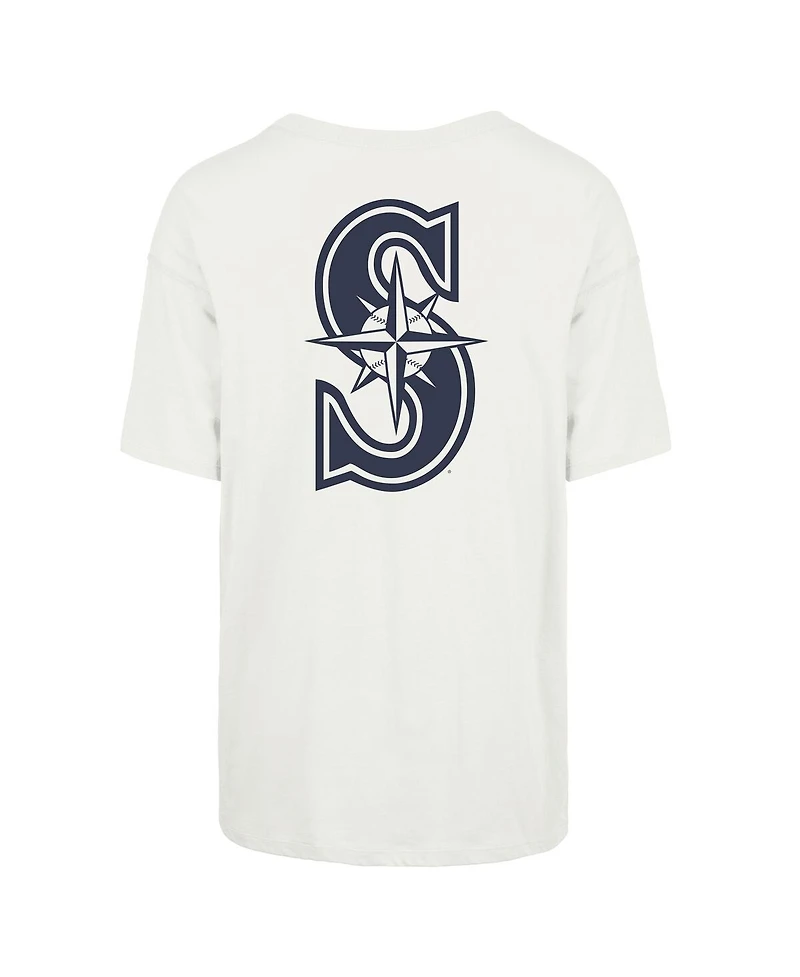 '47 Brand Women's White Seattle Mariners Show Off Boyfriend T-Shirt