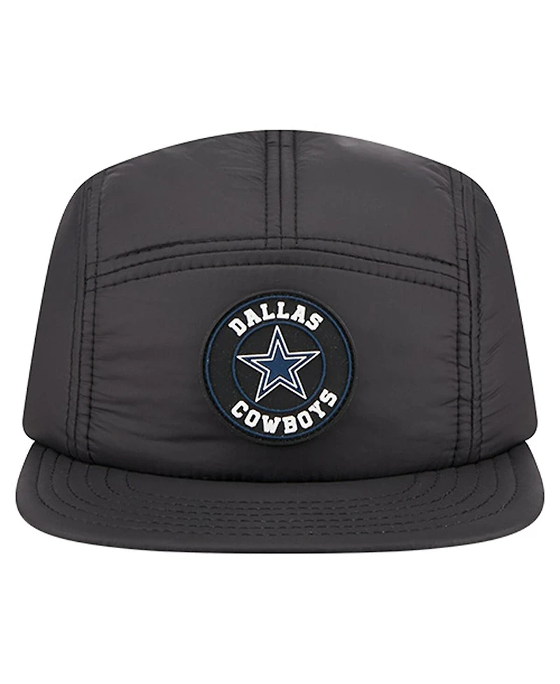 New Era Men's Black Dallas Cowboys Quilted Camper Adjustable Hat