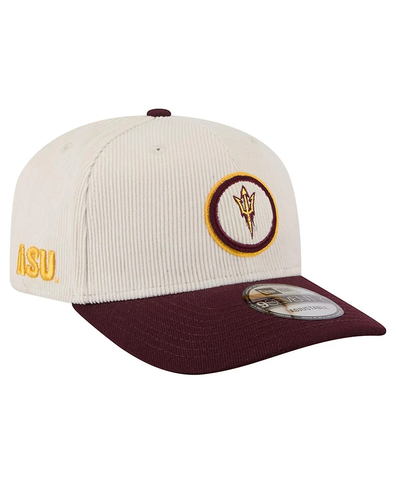 New Era Men's Cream/Maroon Arizona State Sun Devils Loyal Corduroy 9SEVENTY Adjustable Hat