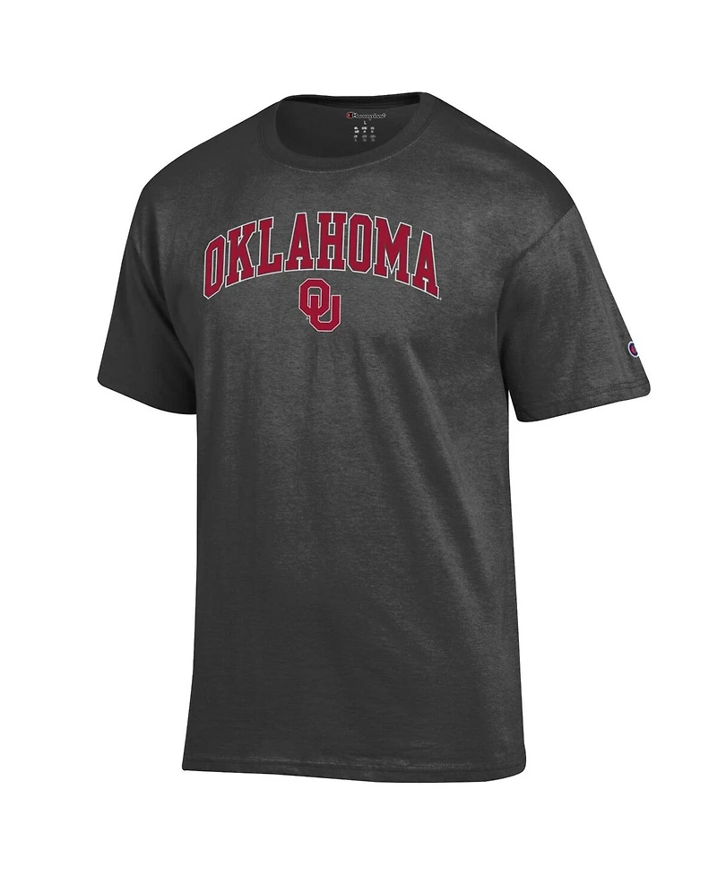 Champion Men's Charcoal Oklahoma Sooners Arch Over Logo T-Shirt