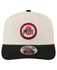 New Era Men's Cream/Black Ohio State Buckeyes Loyal Corduroy 9SEVENTY Adjustable Hat