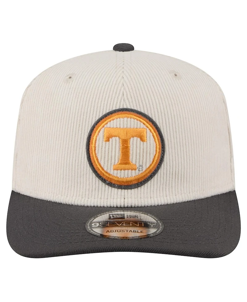 New Era Men's Cream/Charcoal Tennessee Volunteers Loyal Corduroy 9SEVENTY Adjustable Hat