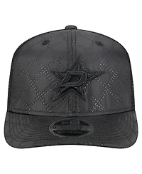 New Era Men's Black Dallas Stars Quilted Nylon 9SEVENTY Adjustable Trucker Hat