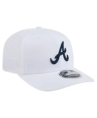 New Era Men's White Atlanta Braves Coolera 9SEVENTY Adjustable Hat