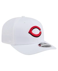 New Era Men's White Cincinnati Reds Coolera 9SEVENTY Adjustable Hat