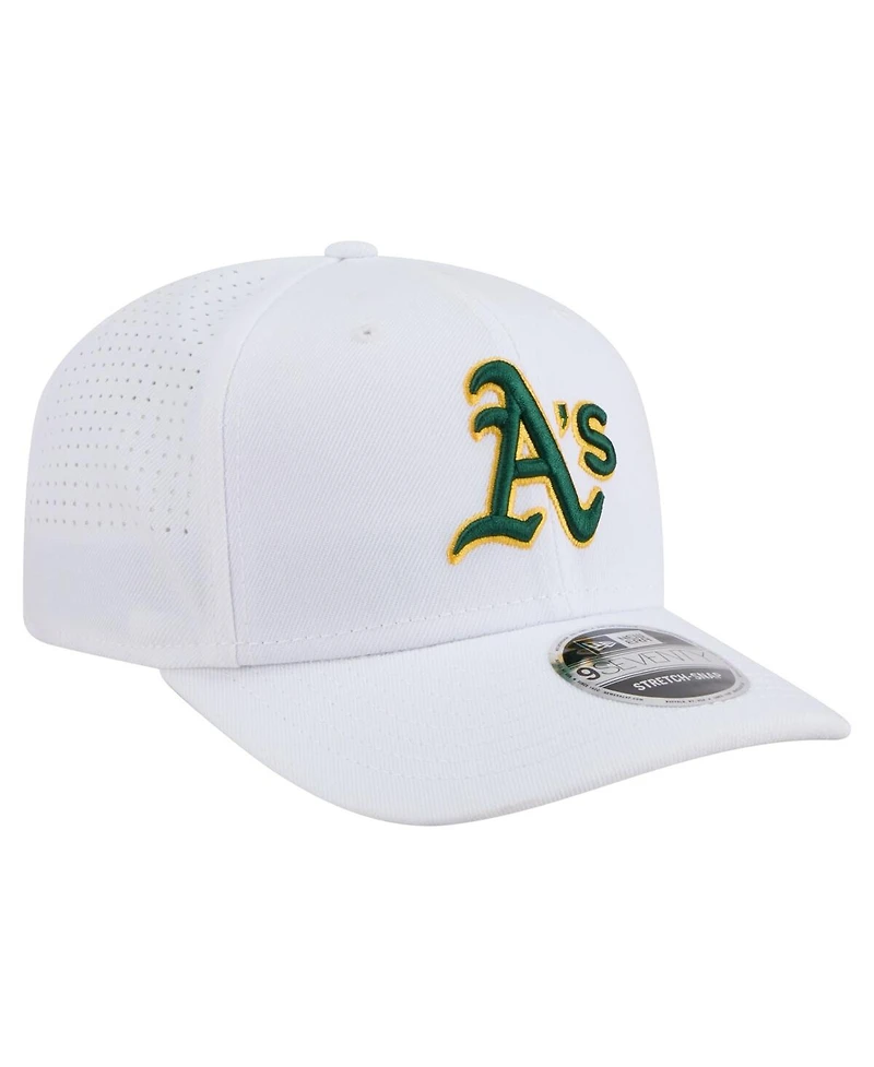 New Era Men's White Athletics Coolera 9SEVENTY Adjustable Hat