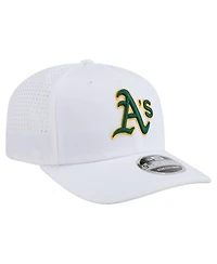 New Era Men's White Athletics Coolera 9SEVENTY Adjustable Hat