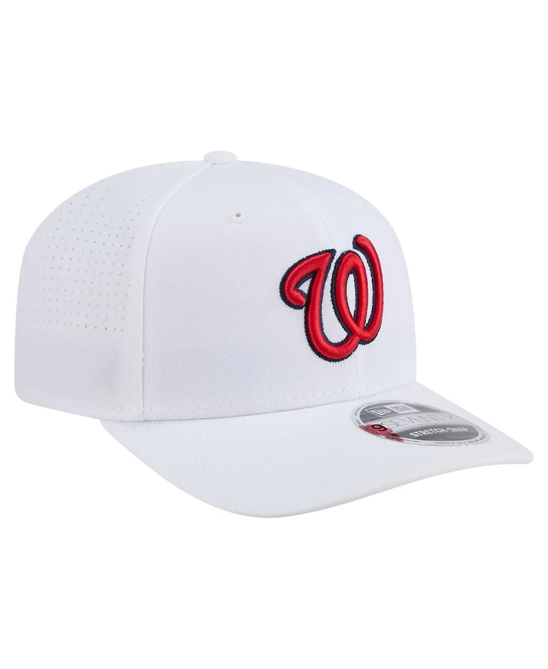 New Era Men's White Washington Nationals Coolera 9SEVENTY Adjustable Hat