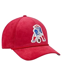 New Era Men's Red New England Patriots Cord Corduroy 9FORTY A-Frame Adjustable Hat