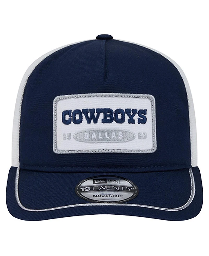 New Era Men's Navy/White Dallas Cowboys Patch 19TWENTY Adjustable Hat
