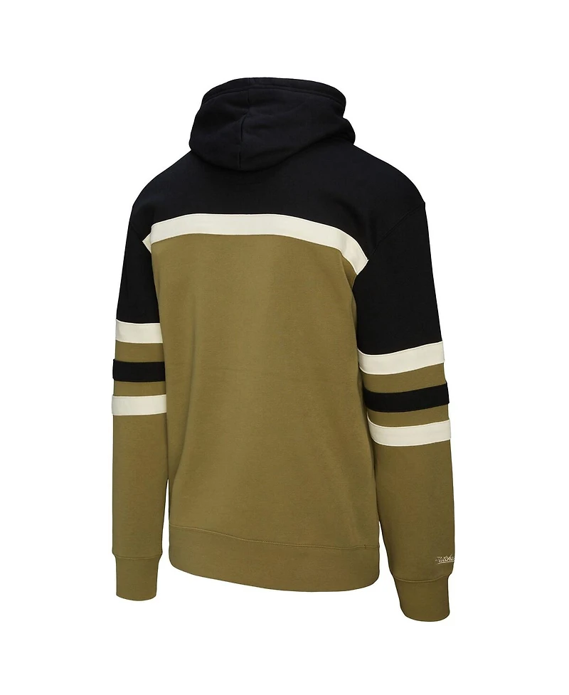 Mitchell & Ness Men's Olive Dallas Mavericks Double Clutch Head Coach Hoodie