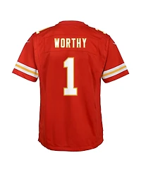 Nike Big Boys and Girls Xavier Worthy Red Kansas City Chiefs Team Game Jersey