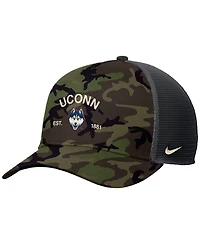 Nike Men's Camo UConn Huskies 2025 Military Appreciation Rise Adjustable Trucker Hat