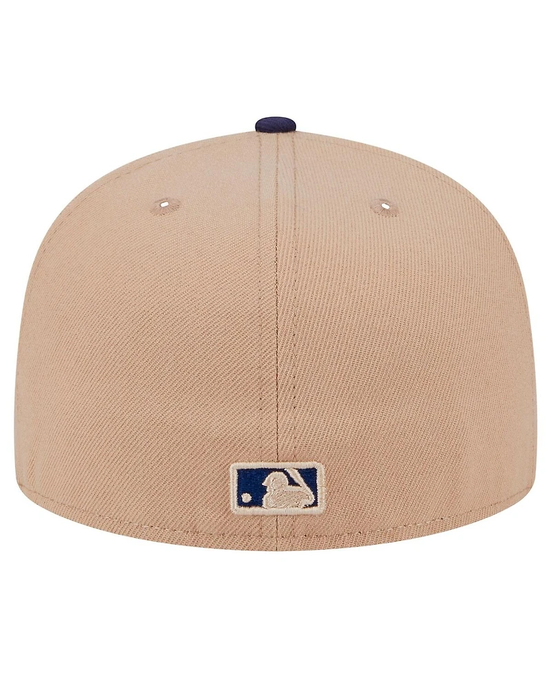 New Era Men's Khaki Milwaukee Brewers 59FIFTY Fitted Hat