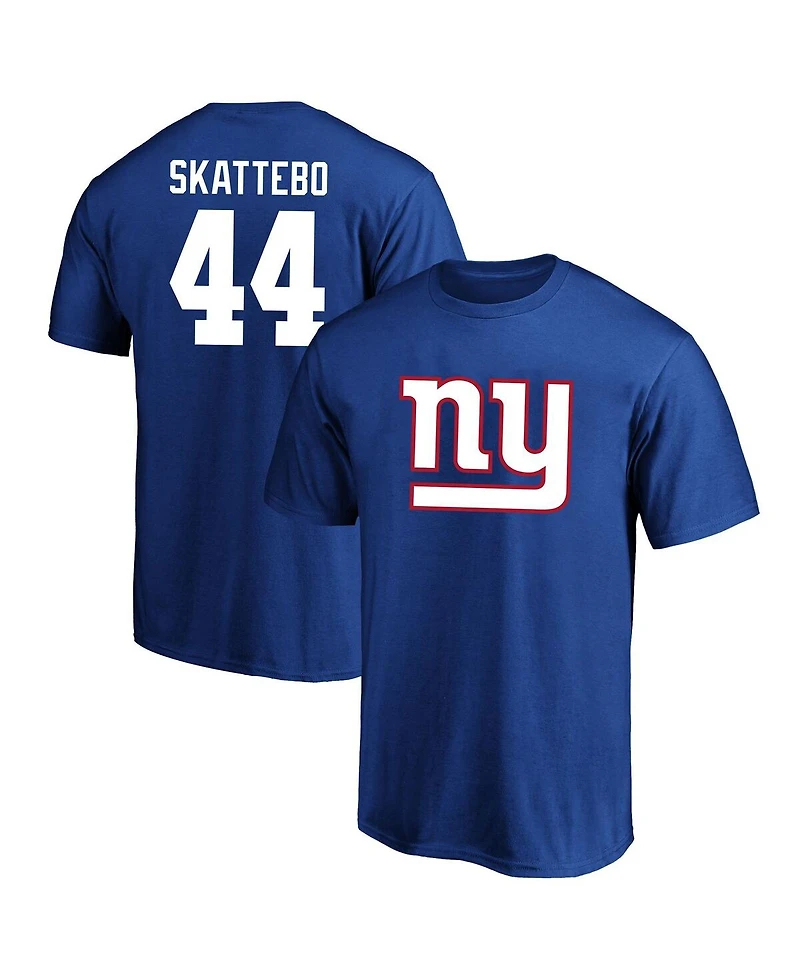 Fanatics Men's Cam Skattebo Royal New York Giants Big Tall Name Number T-Shirt