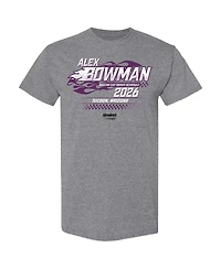 Hendrick Motorsports Team Collection Men's Heather Charcoal Alex Bowman 2026 Nascar Schedule T-Shirt