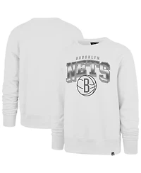 '47 Brand Men's White Brooklyn Nets Spotlight Headline Pullover Sweatshirt