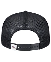 New Era Big Boys and Girls Black Baltimore Ravens Main Trucker 9FIFTY Snapback Hat