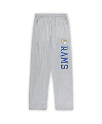 Concepts Sport Men's Royal/Heather Gray Los Angeles Rams Big Tall Top Pajama Pants Sleep Set