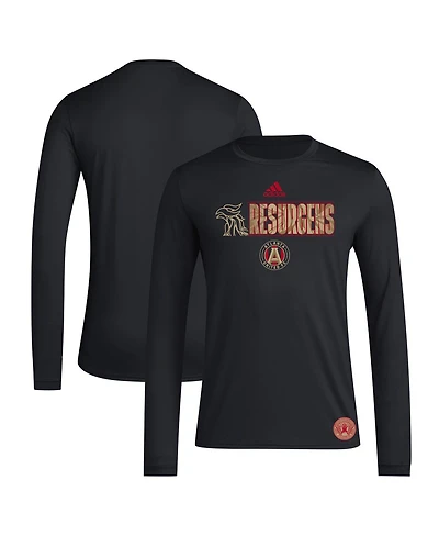 Adidas Men's Black Atlanta United Fc 2024 Jersey Hook Aeroready Long Sleeve T-Shirt