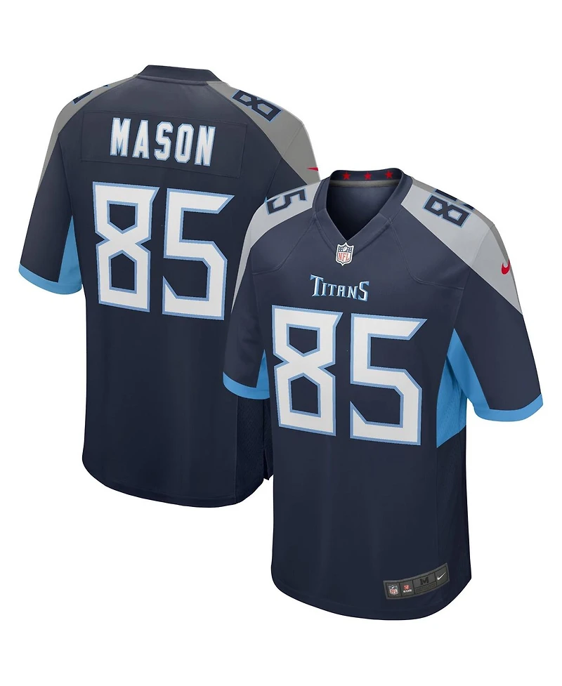 Nike Men's Derrick Mason Navy Tennessee Titans Game Retired Player Jersey