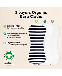 5pk Urban Baby Burp Cloths, Organic Burping Cloth for Babies, Rags Girls, Boys